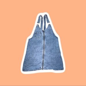 PacSun Women’s denim overall zip-up miniskirt dress